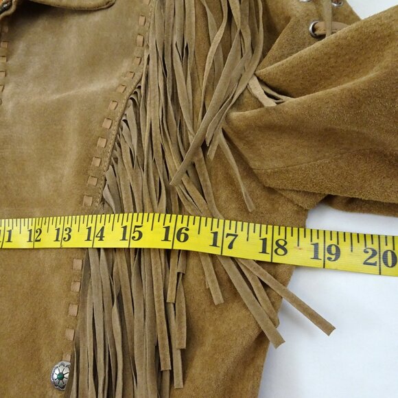 Ripple Creek Women's Tan Leather Fringe Jacket - Picture 7 of 12